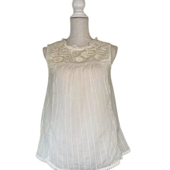 NWT House of Harlow 1960 Dainty Boho Lightweight Sleeveless Off White Top - Picture 15 of 15